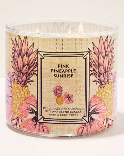 Pink Pineapple Sunrise 3-Wick Candle