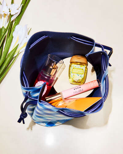 Blue Gingham Gift Bag