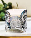 Opalescent Seashells 3-Wick Candle Holder