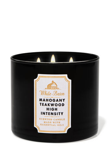  Mahogany Teakwood High Intensity 3-Wick Candle - Bath And Body Works