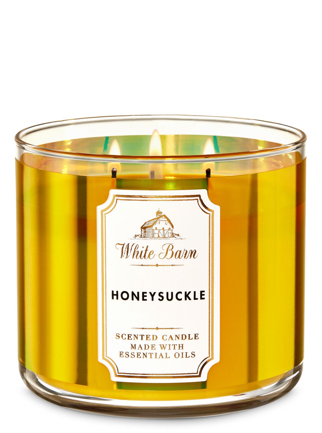 White Barn Honeysuckle 3-Wick Candle - Bath And Body Works