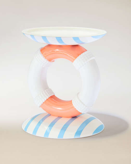Ring Buoy Pedestal 3-Wick Candle Holder