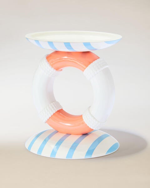 Ring Buoy Pedestal 3-Wick Candle Holder