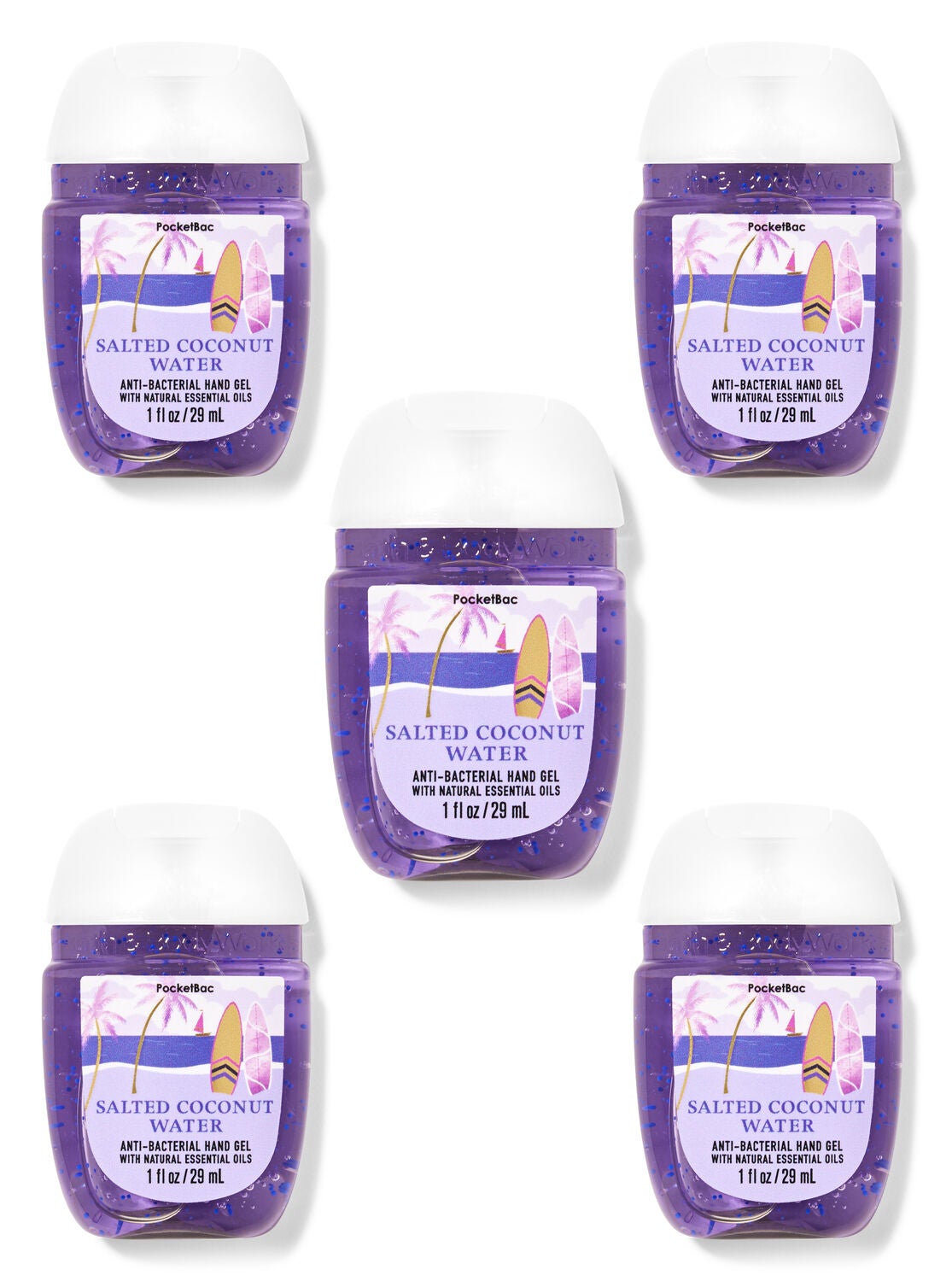 Salted Coconut Water PocketBac Hand Sanitizers, 5-Pack