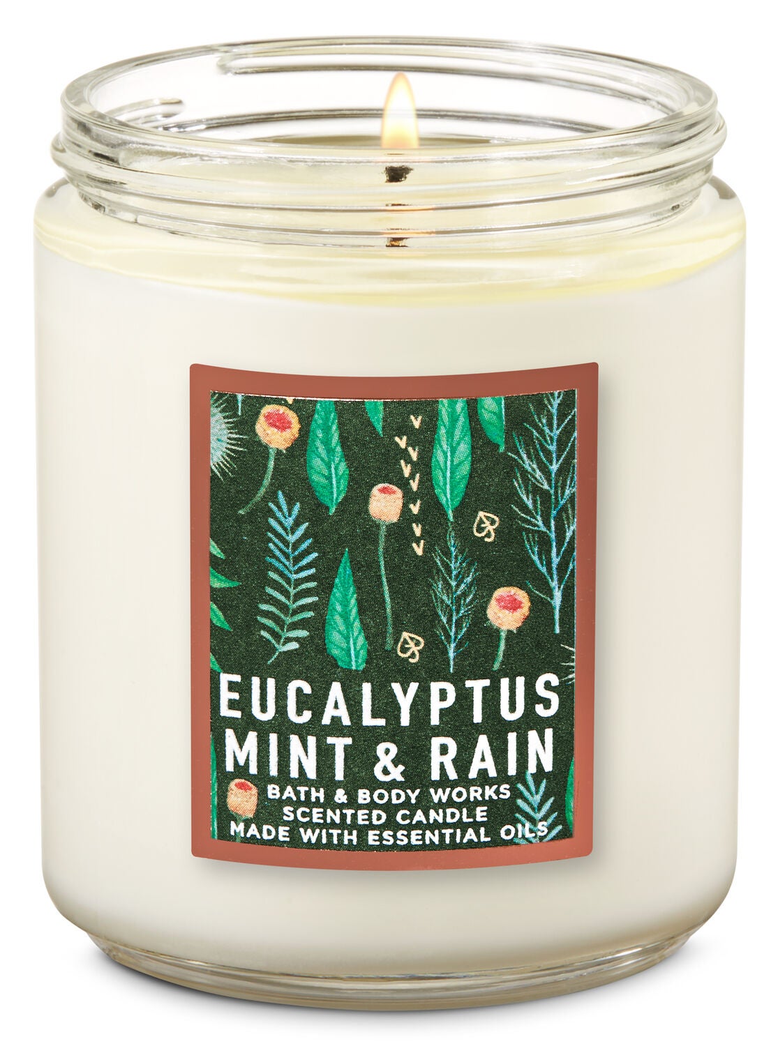 Eucalyptus Mint & Rain Single Wick Candle - Bath And Body Works