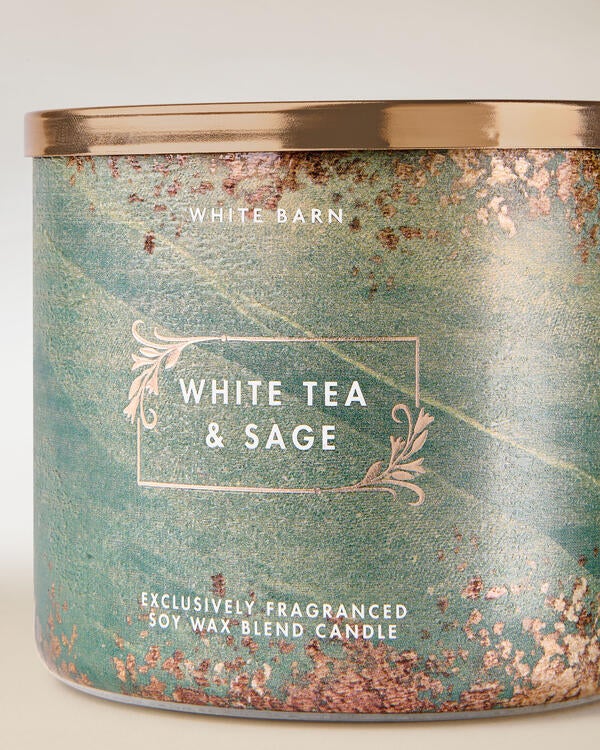 White Tea & Sage 3-Wick Candle