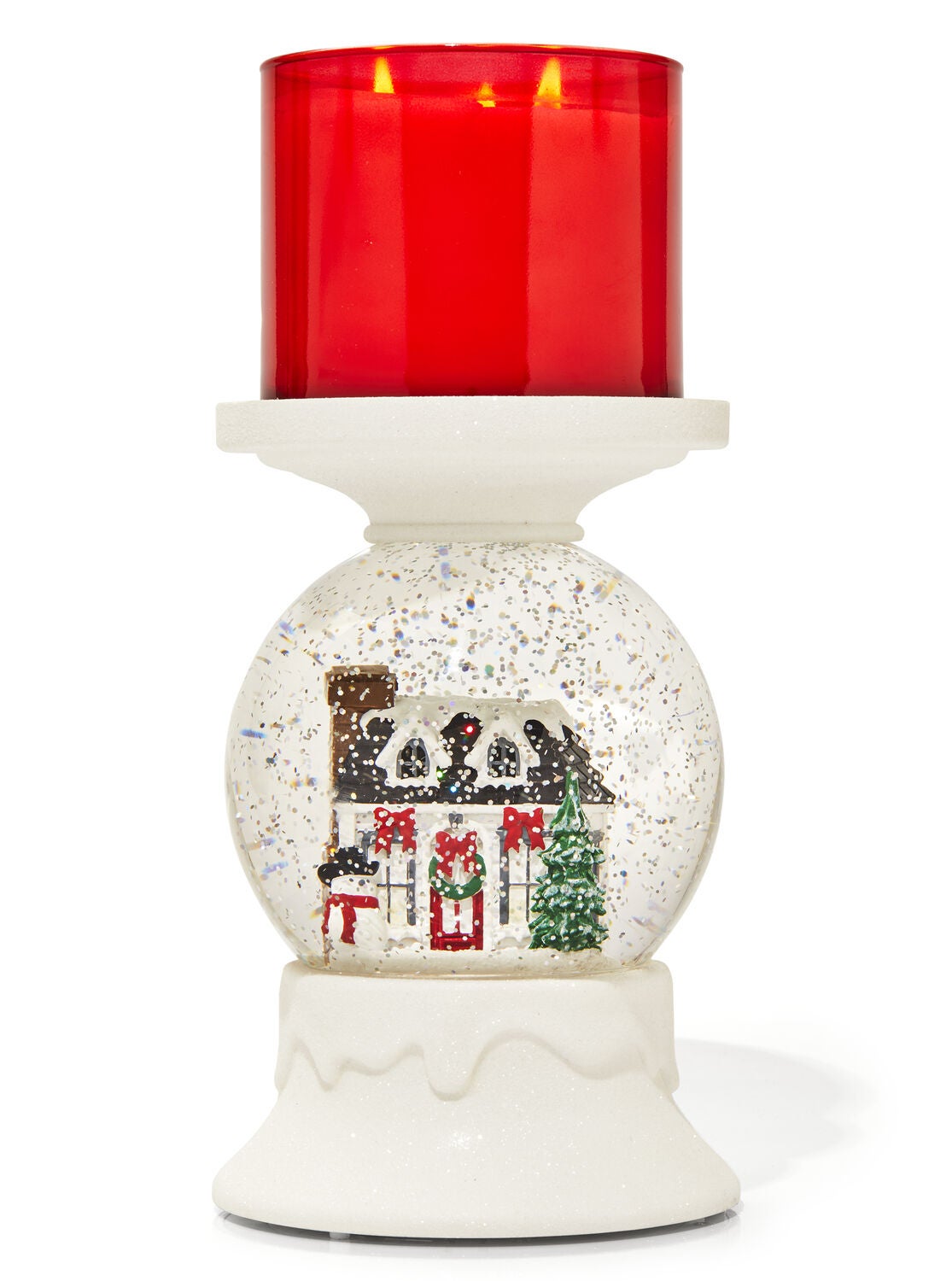 Bath and Body Works Christmas 3 Wick snow Water Globe Holiday house