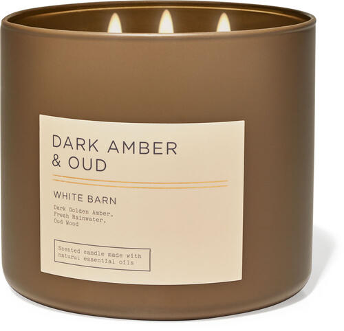Dark Amber &amp; Oud 3-Wick Candle