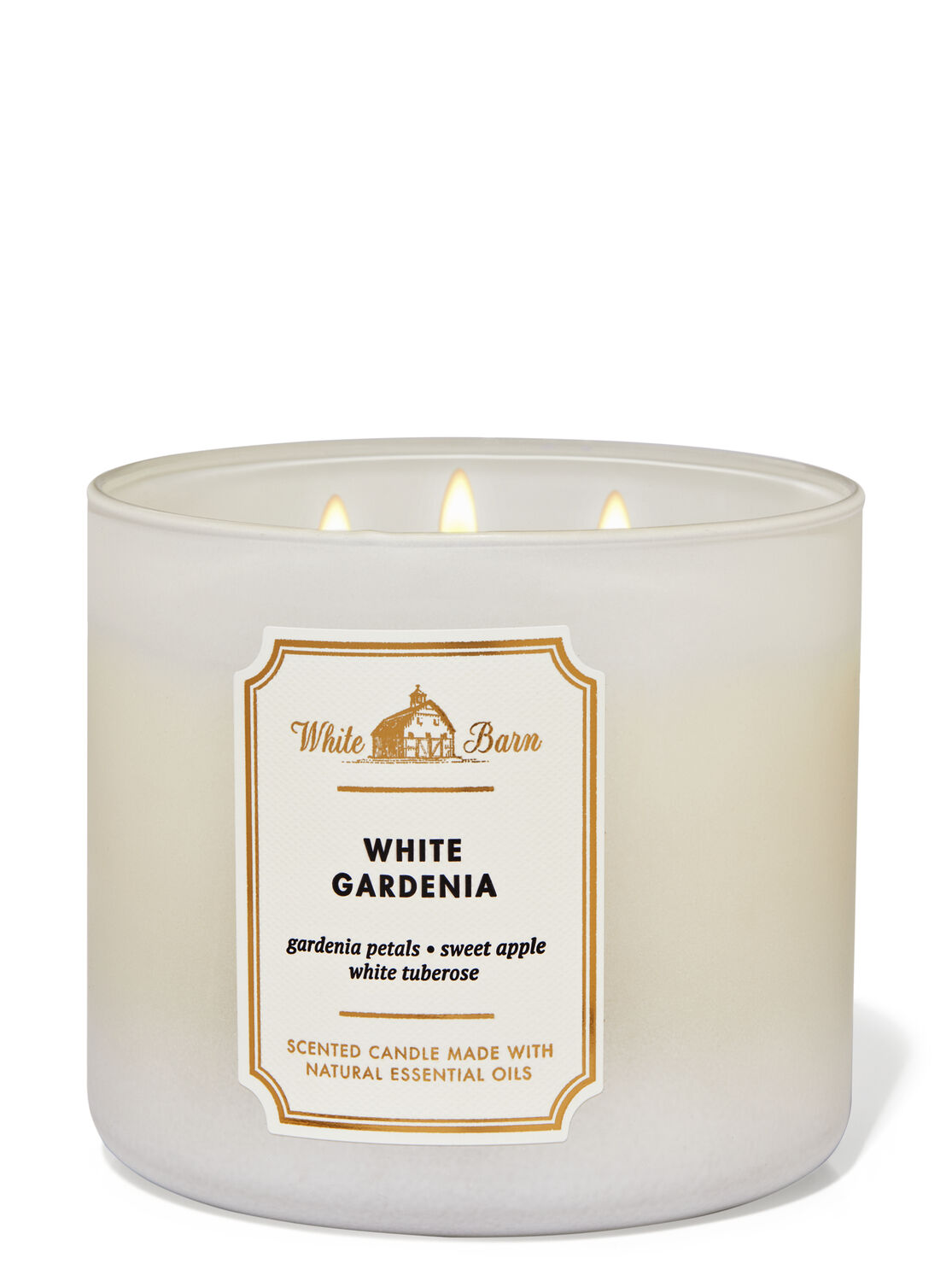 Bath & Body Works Accents | White Barn White Gardenia 3-Wick Candle | Color: Gold/White | Size: Os | _Candy68_'s Closet