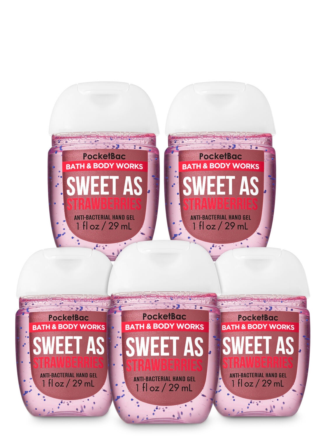 Sweet as Strawberries PocketBac Hand Sanitizers, 5-Pack - Bath And Body Works