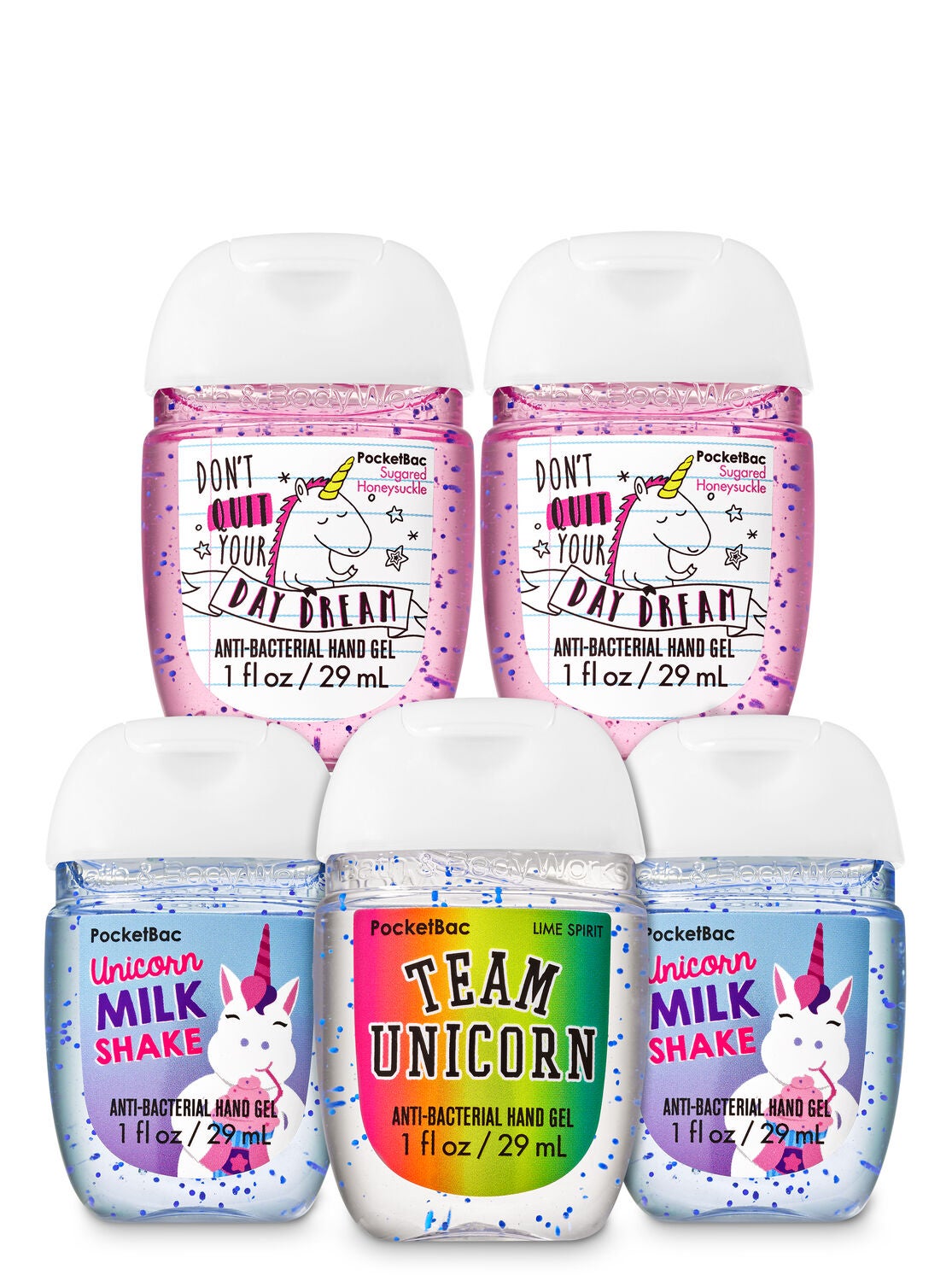 Unicorns PocketBac Hand Sanitizers, 5-Pack - Bath And Body Works