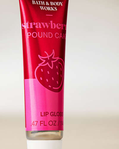Gloss labial de bolo de morango