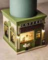 Light-up Coffee Time Pedestal 3-Wick Candle Holder