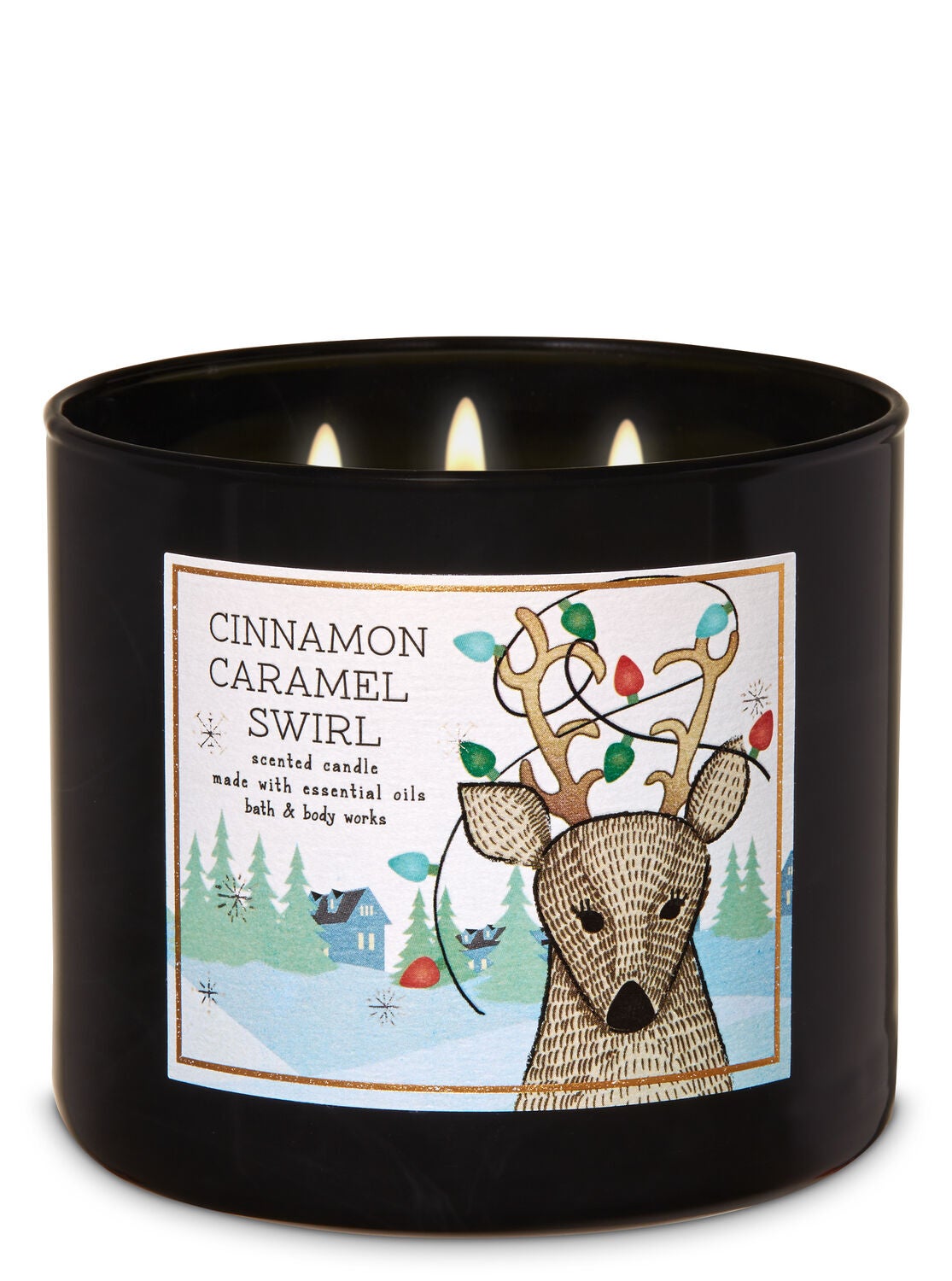 Cinnamon Caramel Swirl 3-Wick Candle - Bath And Body Works