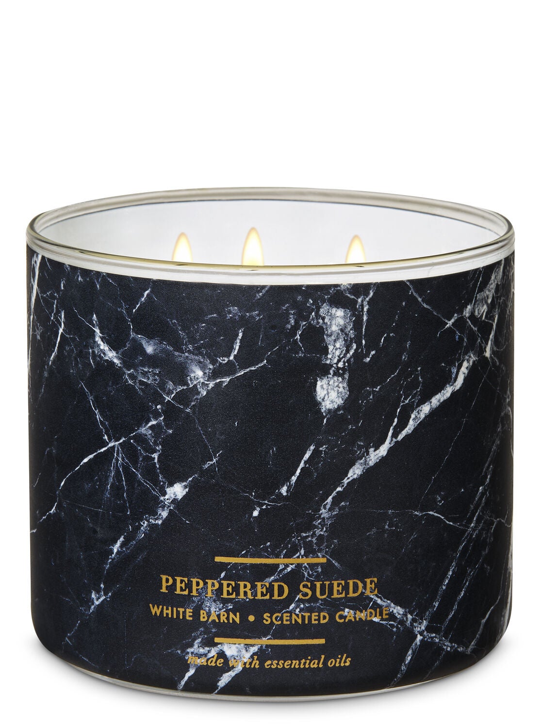 White Barn Peppered Suede 3-Wick Candle - Bath And Body Works