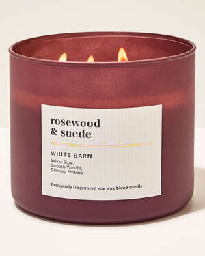 Rosewood & Suede 3-Wick Candle