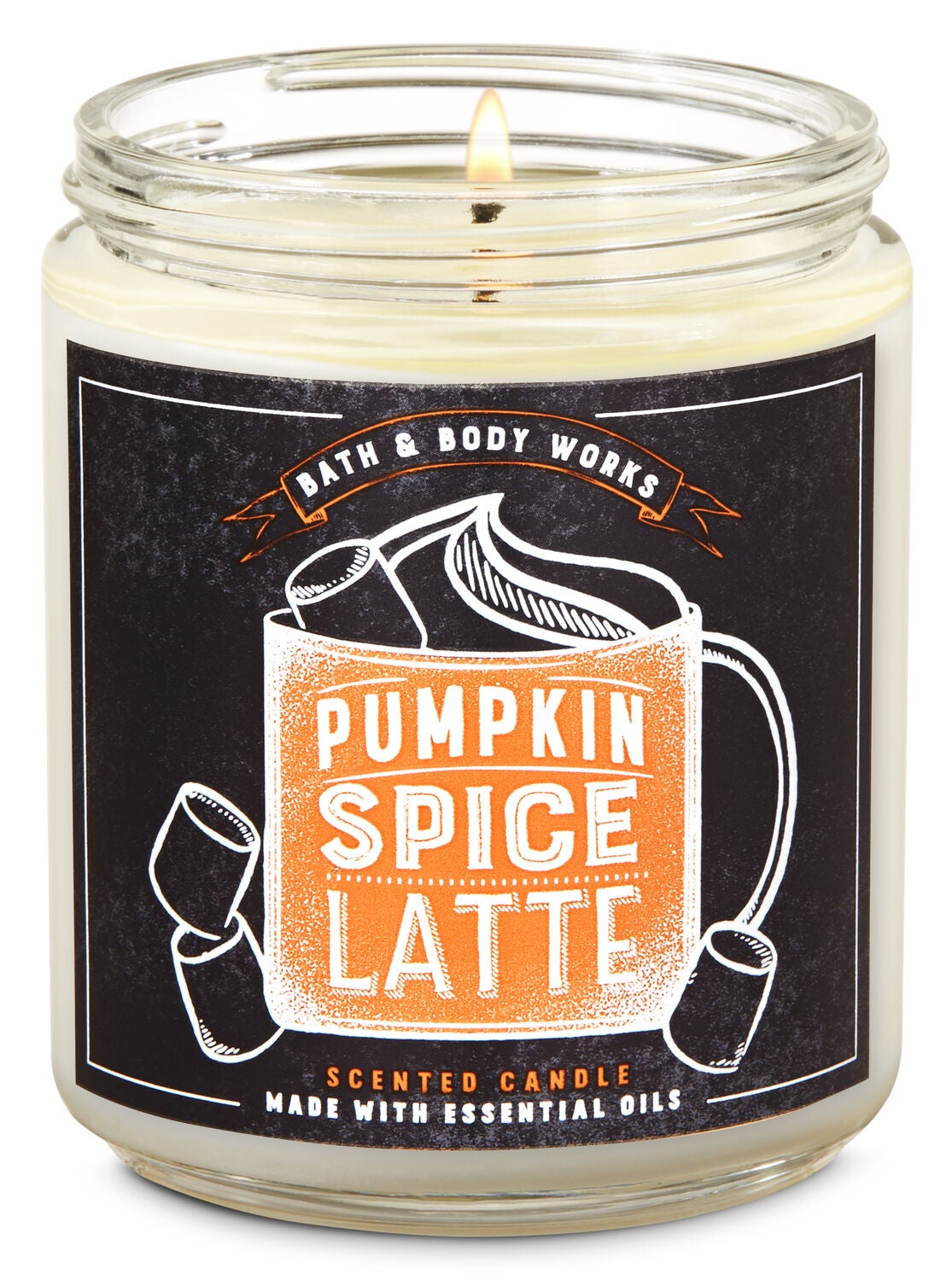 Pumpkin Spice Latte Single Wick Candle - Bath And Body Works