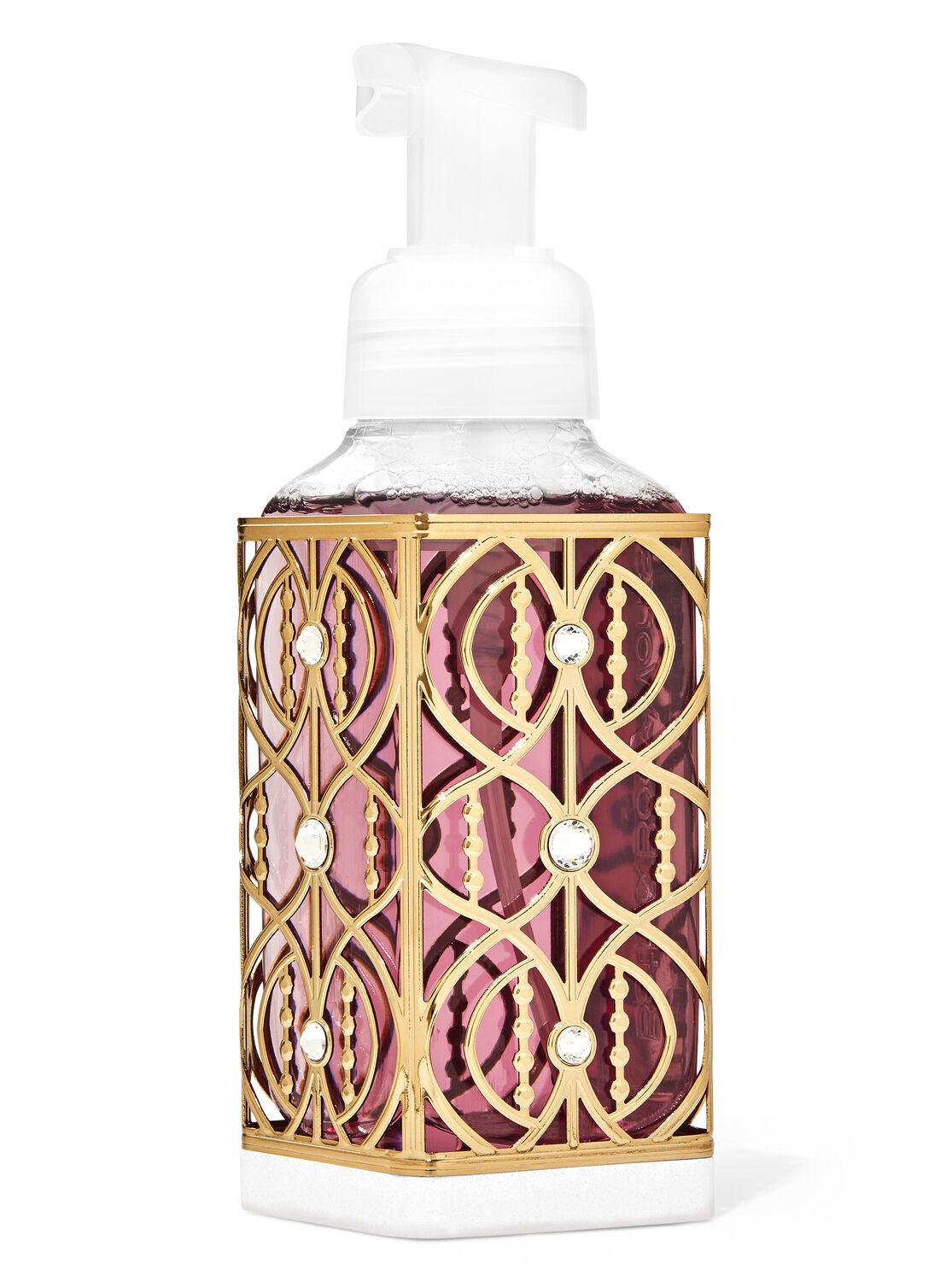 BATH & BODY WORKS TOSSED GEM SILVER DIAMOND FOAMING HAND SOAP HOLDER SLEEVE X2 