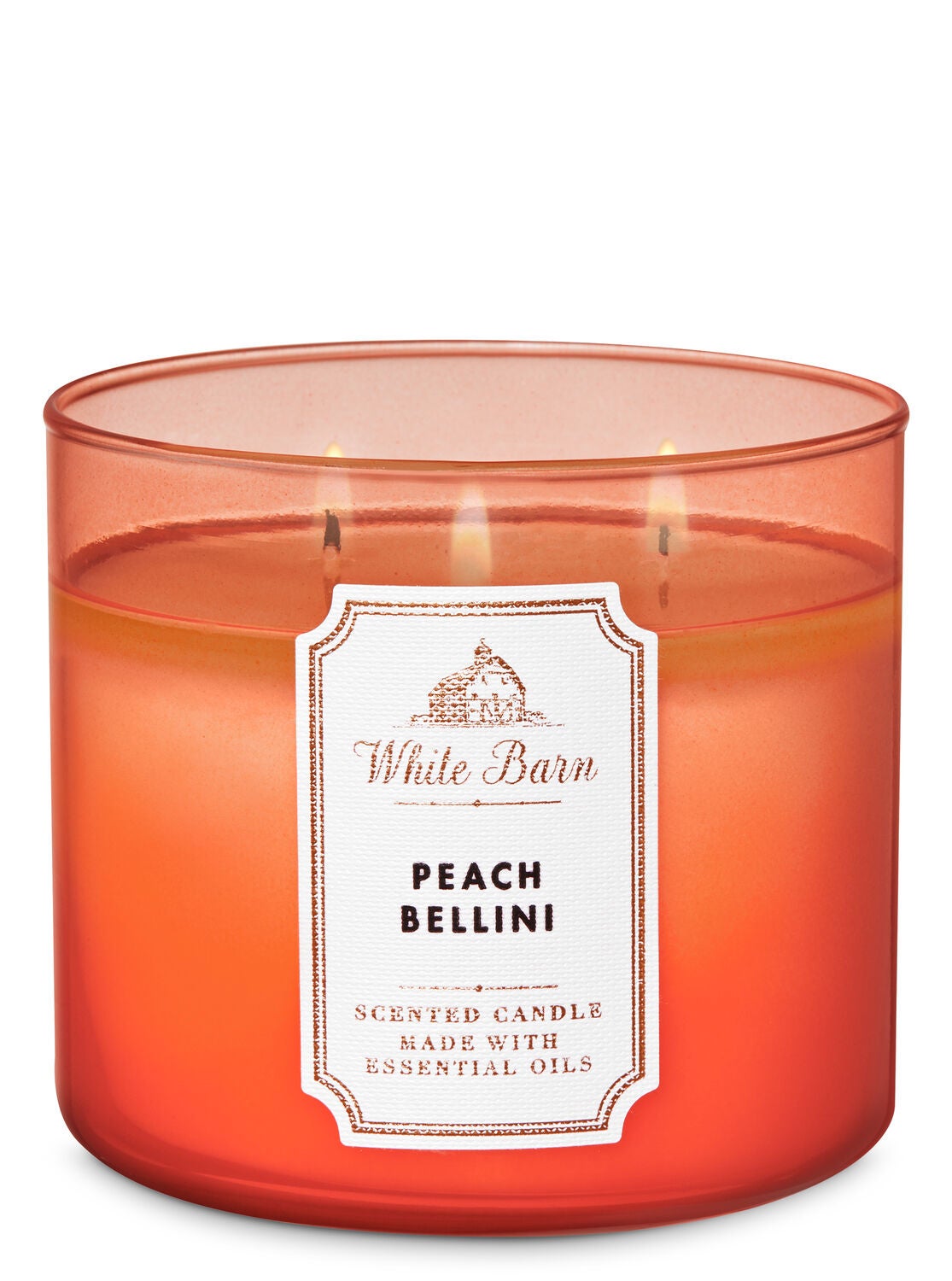 White Barn Peach Bellini 3-Wick Candle - Bath And Body Works