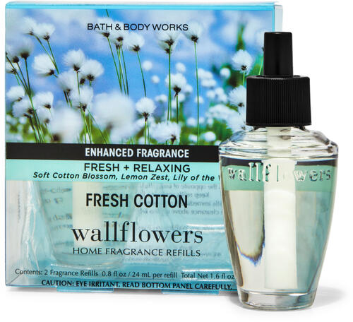 Fresh Cotton Wallflowers Fragrance Refills, 2-Pack