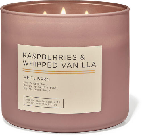 Raspberries &amp; Whipped Vanilla 3-Wick Candle