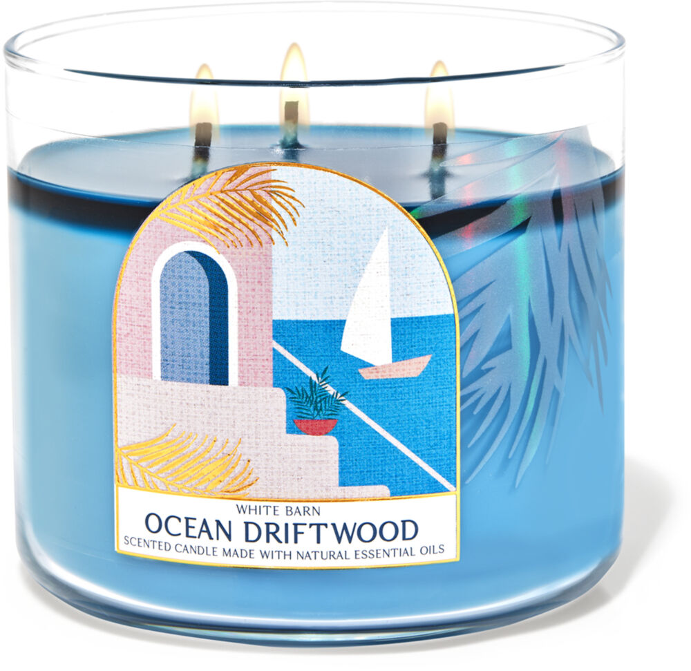 1 Bath & Body Works BLUE WINTER SKY Large 3-Wick Filled Candle 