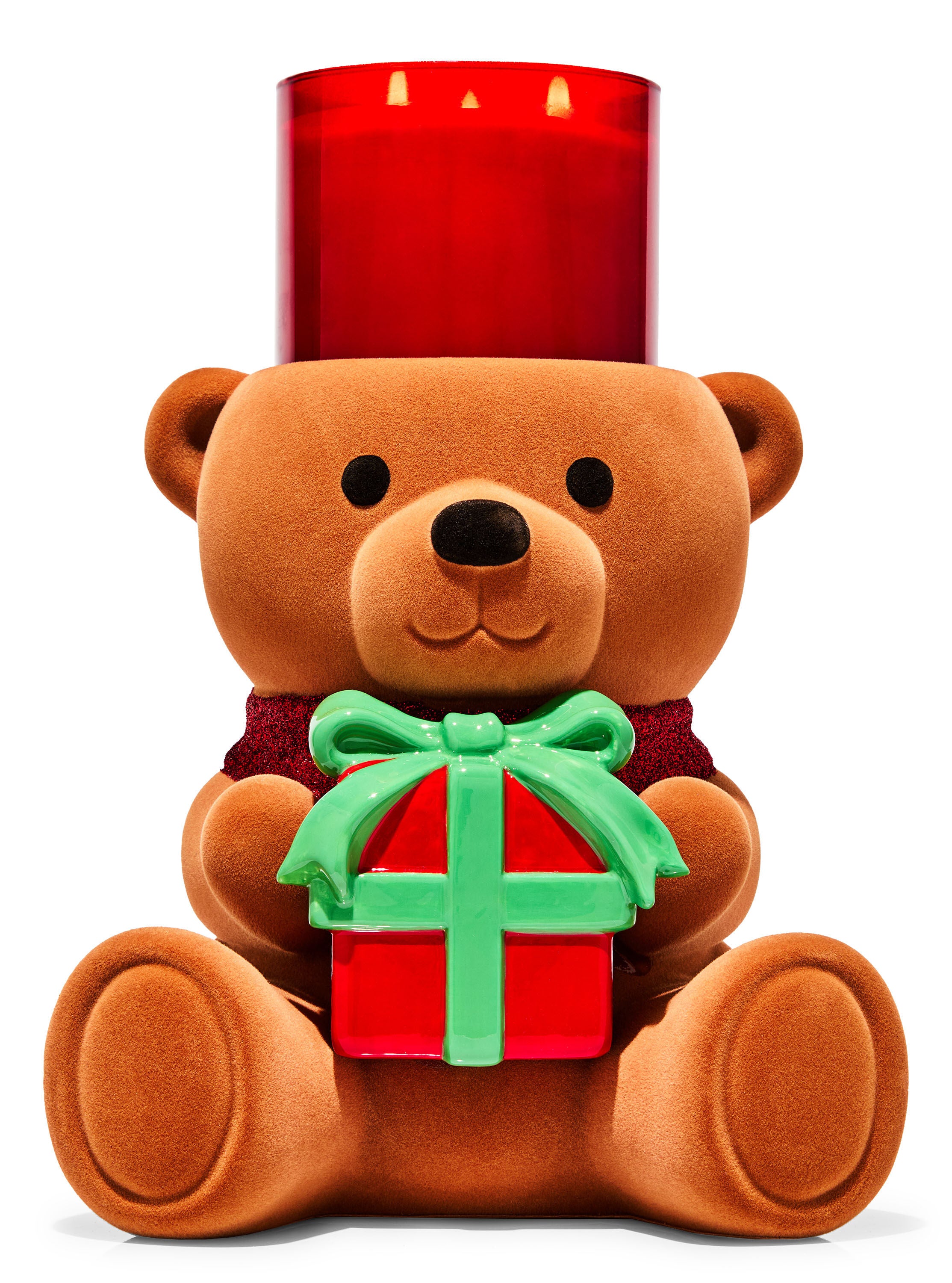 Bear with Present Pedestal 3-Wick Candle Holder | Bath & Body Works