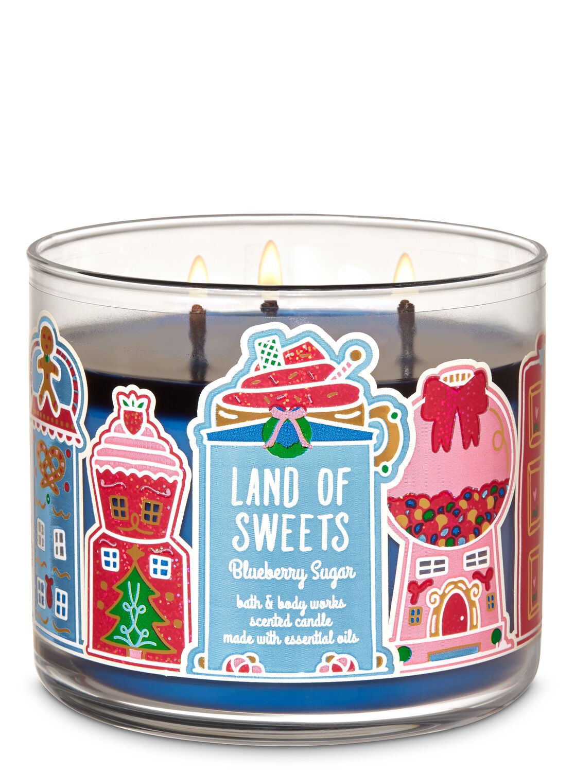Blueberry Sugar 3-Wick Candle - Bath And Body Works