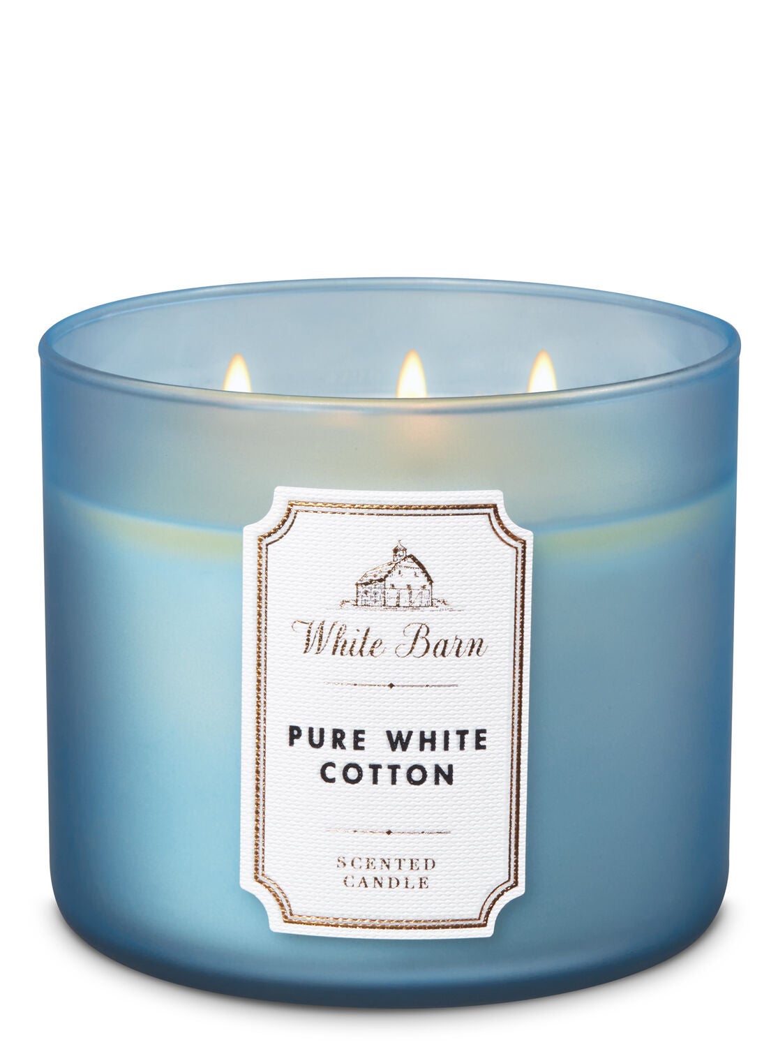 White Barn Pure White Cotton 3-Wick Candle - Bath And Body Works