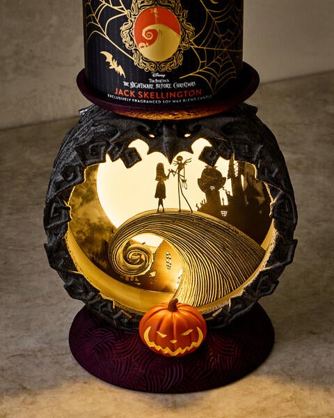 Spiral Hill Light-Up Pedestal 3-Wick Candle Holder