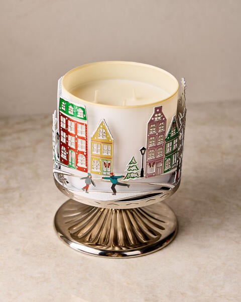 Ice Skating Season 3-Wick Candle Holder