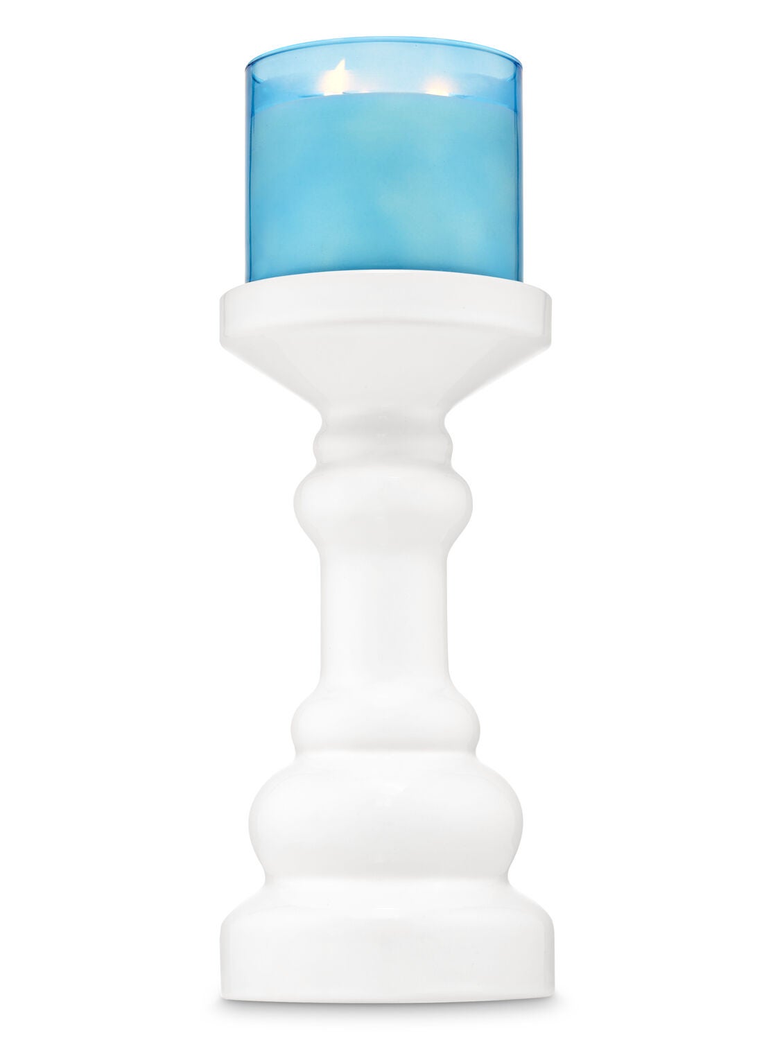 Ceramic White Pedestal 3-Wick Candle Holder - Bath And Body Works
