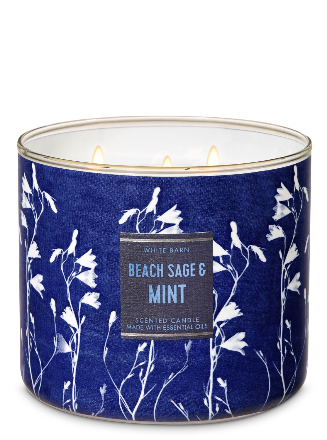 Beach Sage & Mint 3-Wick Candle - Bath And Body Works