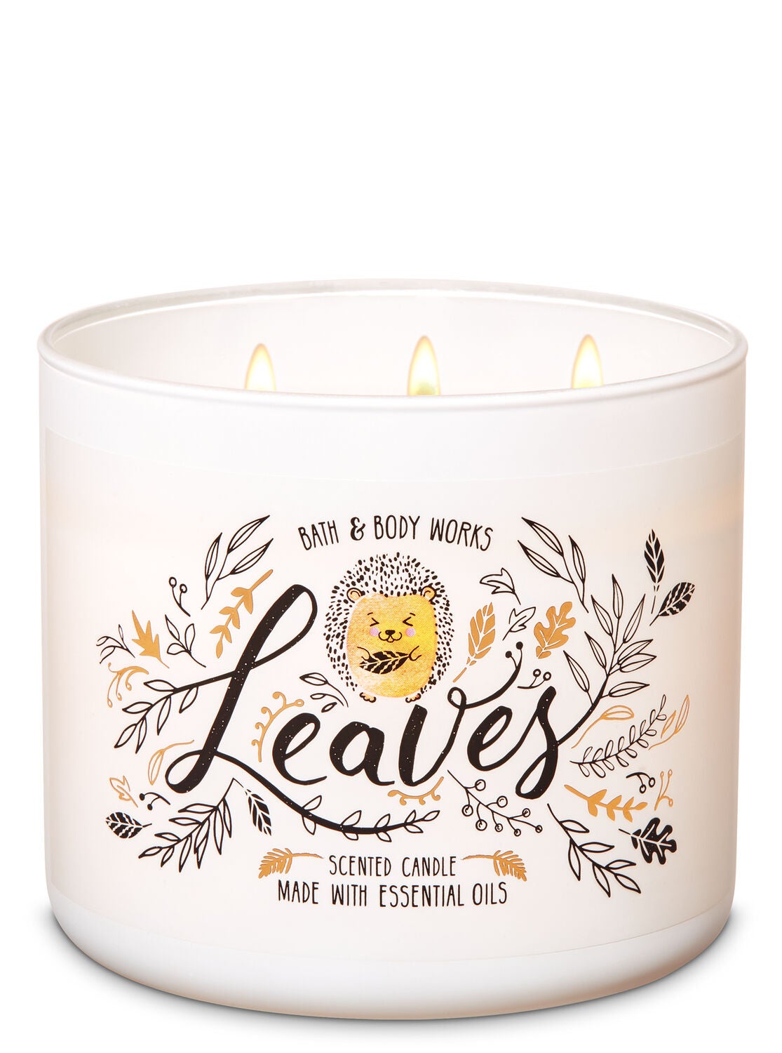 Leaves 3-Wick Candle - Bath And Body Works