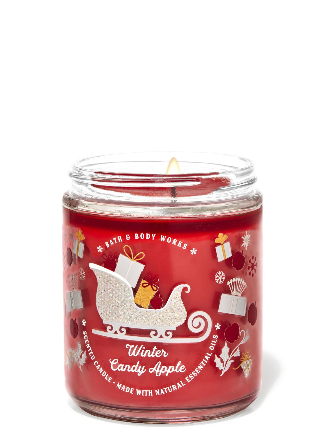 Winter Candy Apple Single Wick Candle