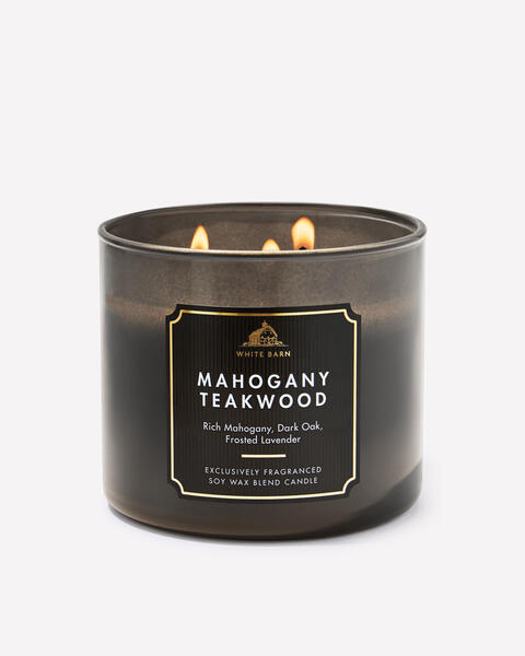 Mahogany Teakwood 3-Wick Candle