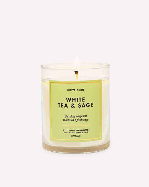 White Tea & Sage Single Wick Candle