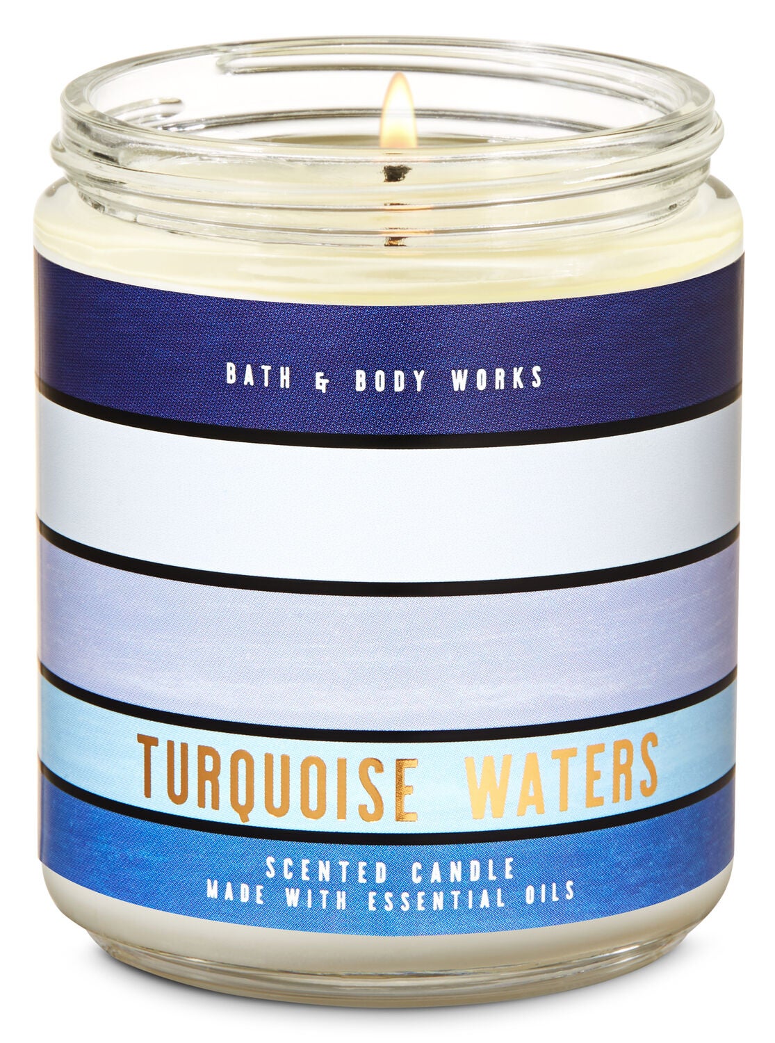 Turquoise Waters Single Wick Candle - Bath And Body Works