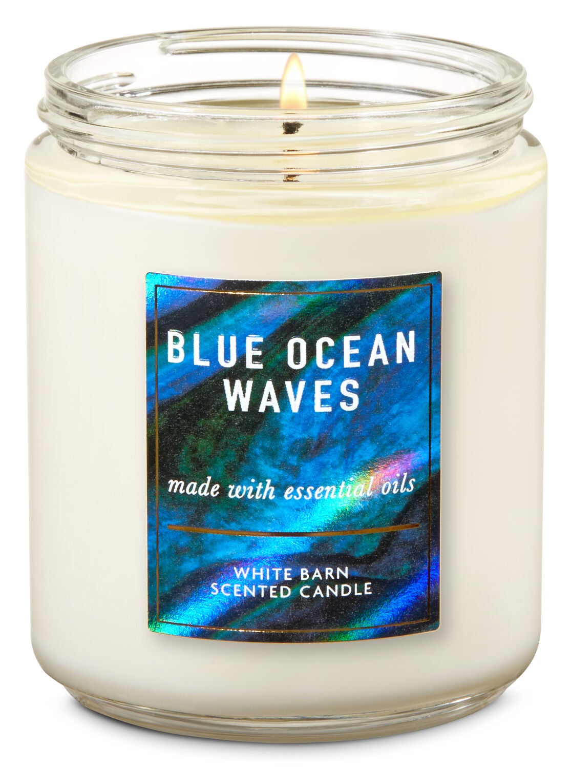 Blue Ocean Waves Single Wick Candle - Bath And Body Works