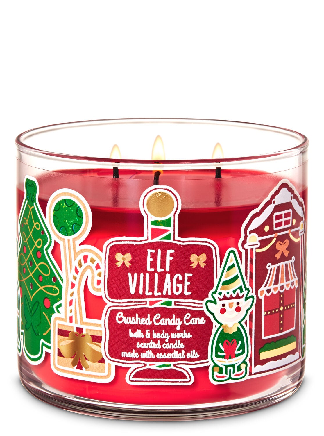 Crushed Candy Cane 3-Wick Candle - Bath And Body Works