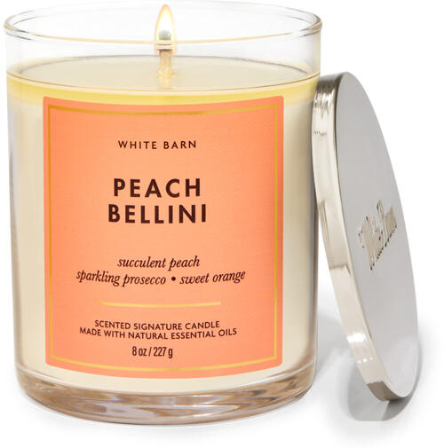Peach Bellini Signature Single Wick Candle