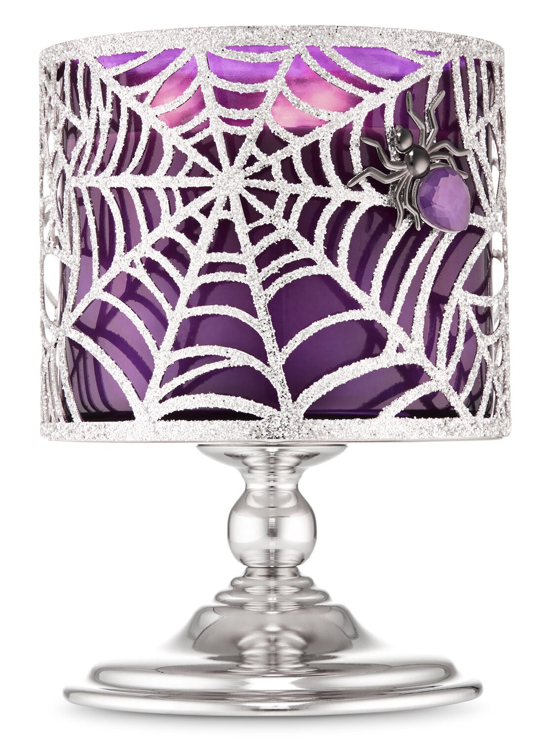 Sparkly Spider Web Pedestal 3-Wick Candle Holder - Bath And Body Works