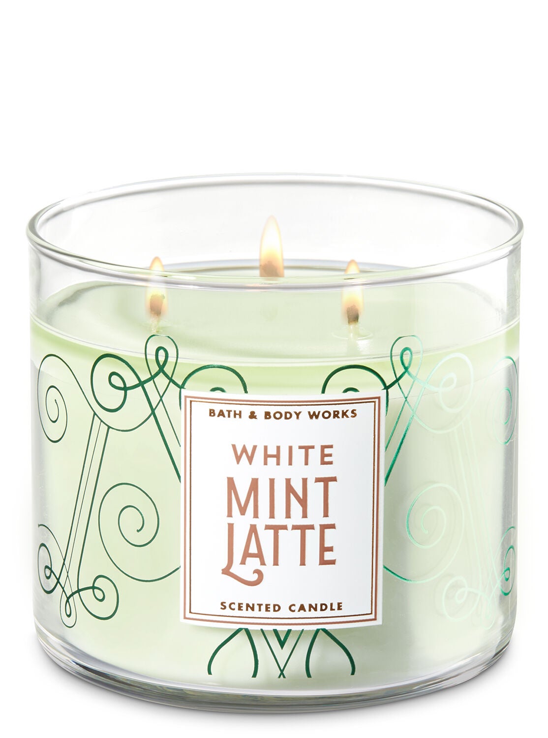 White Mint Latte 3-Wick Candle - Bath And Body Works