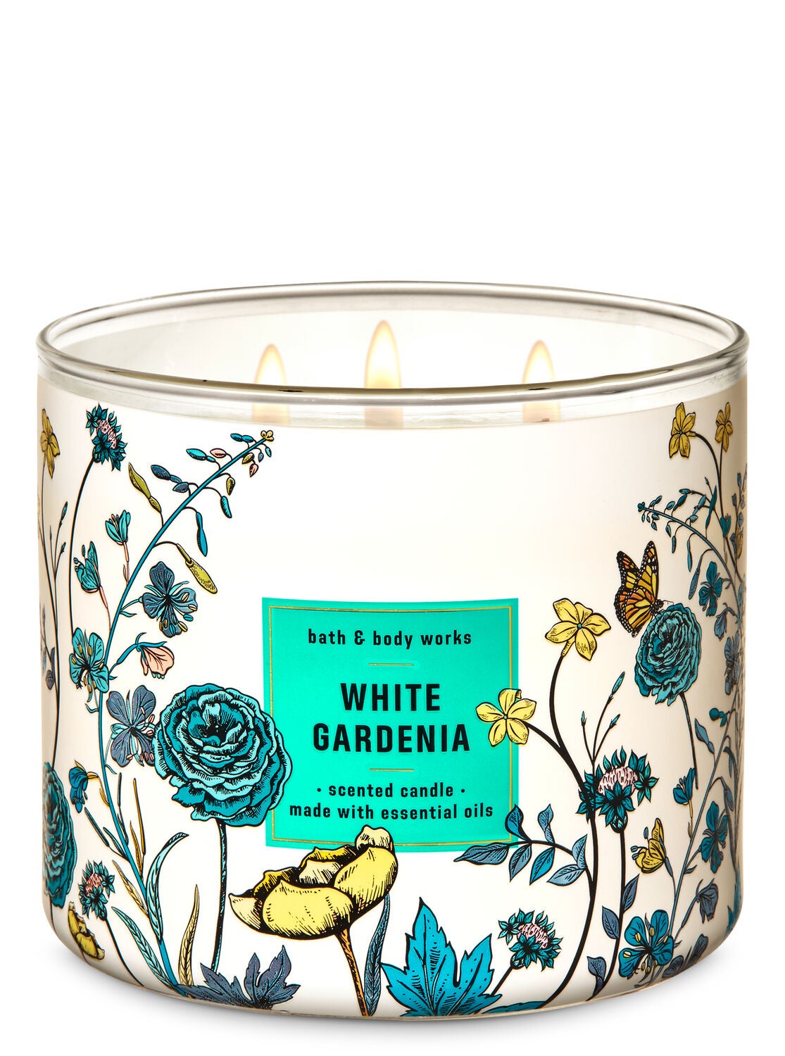 White Gardenia 3-Wick Candle - Bath And Body Works