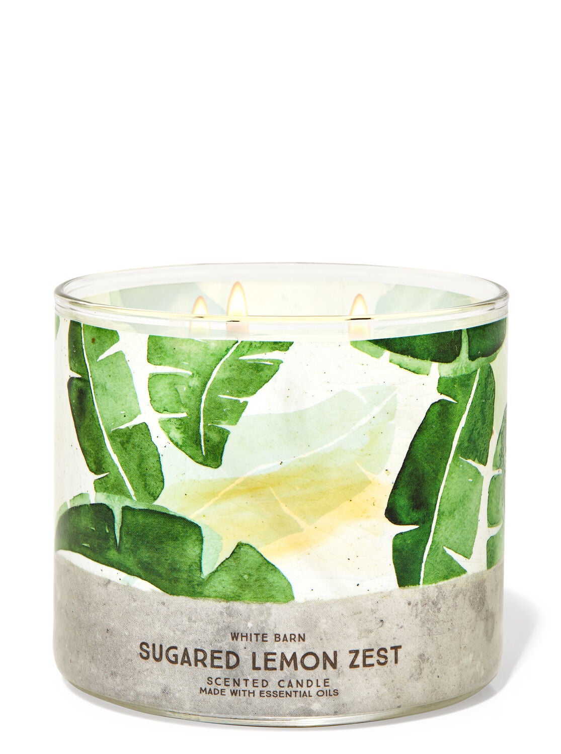 1 Bath /& Body Works scented 3-Wick Filled Candle White Barn Lemon 14.5 oz NEW