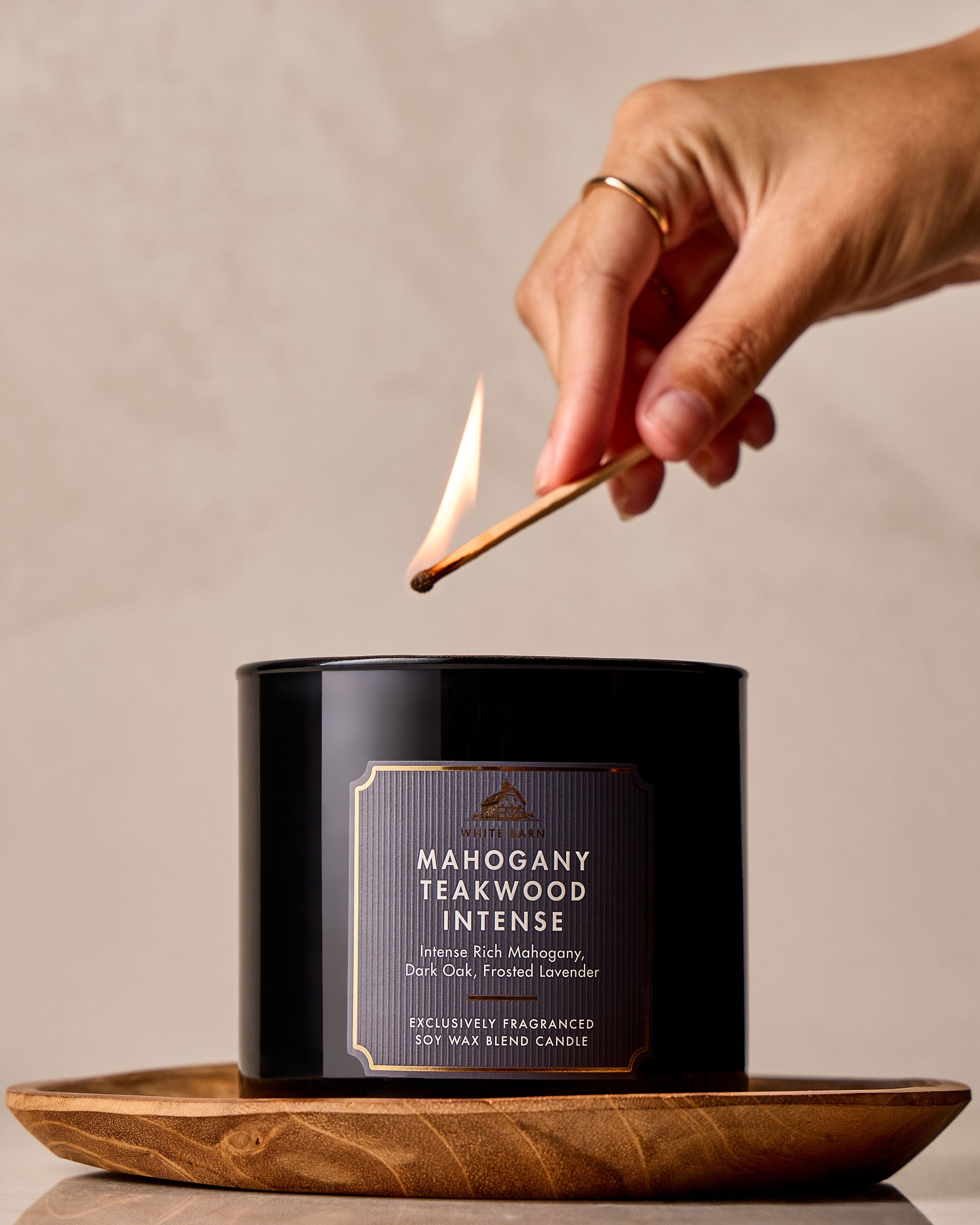 Mahogany Teakwood Intense 3-Wick Candle | Bath & Body Works