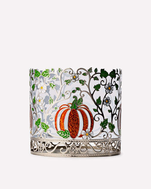 Pretty Pumpkin Sleeve 3-Wick Candle Holder