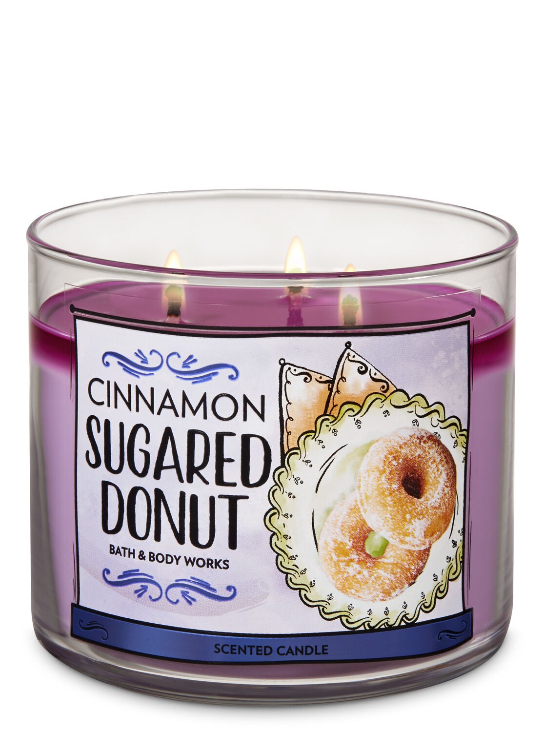 Cinnamon Sugared Donut 3-Wick Candle - Bath And Body Works