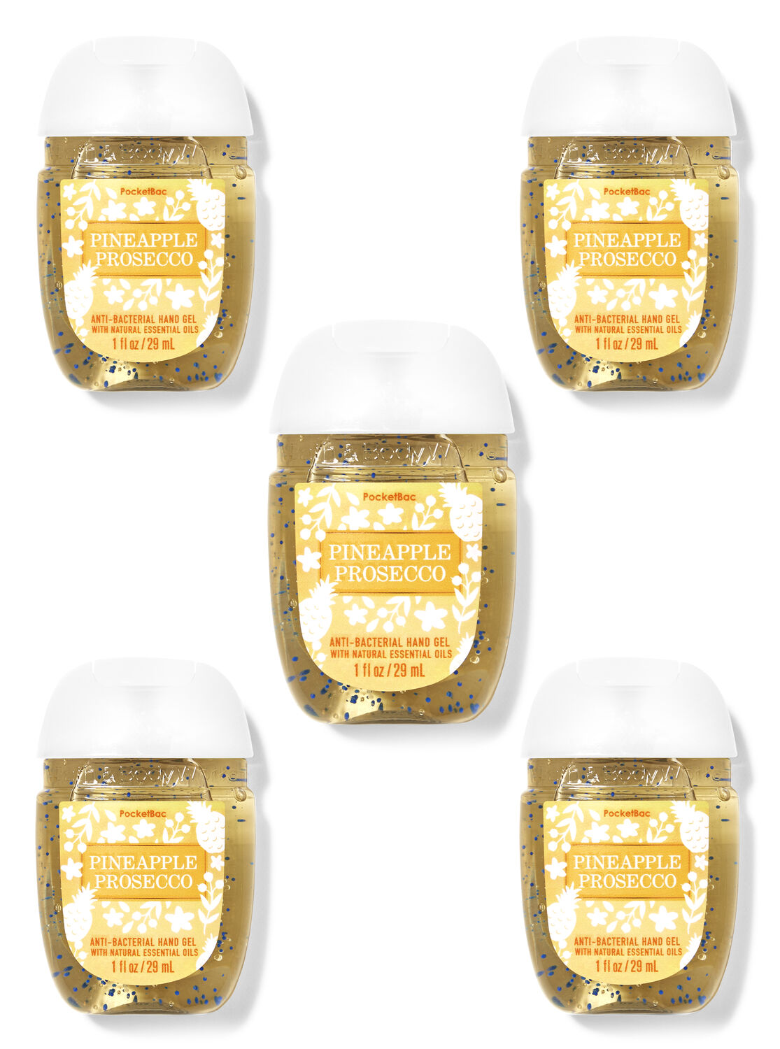 Pineapple Prosecco PocketBac Hand Sanitizers, 5-Pack