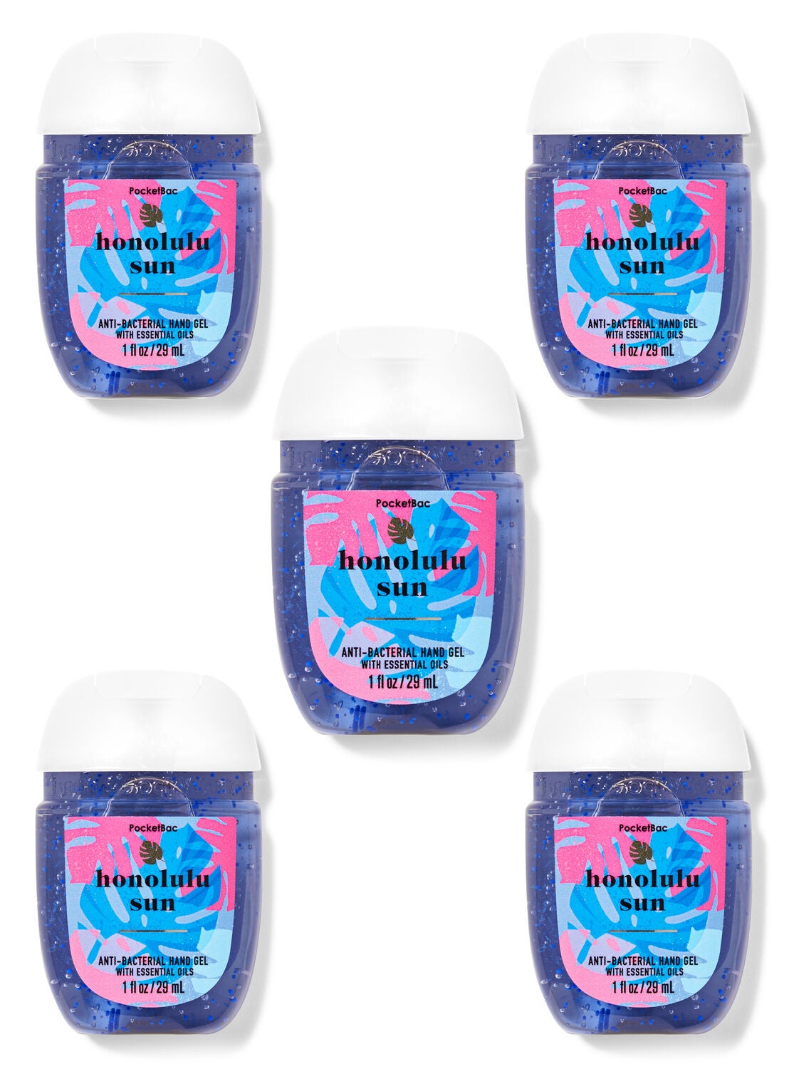 Honolulu Sun PocketBac Hand Sanitizers, 5-Pack